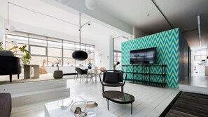 TV, escritórios