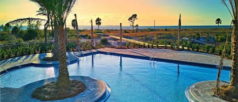 A heated pool