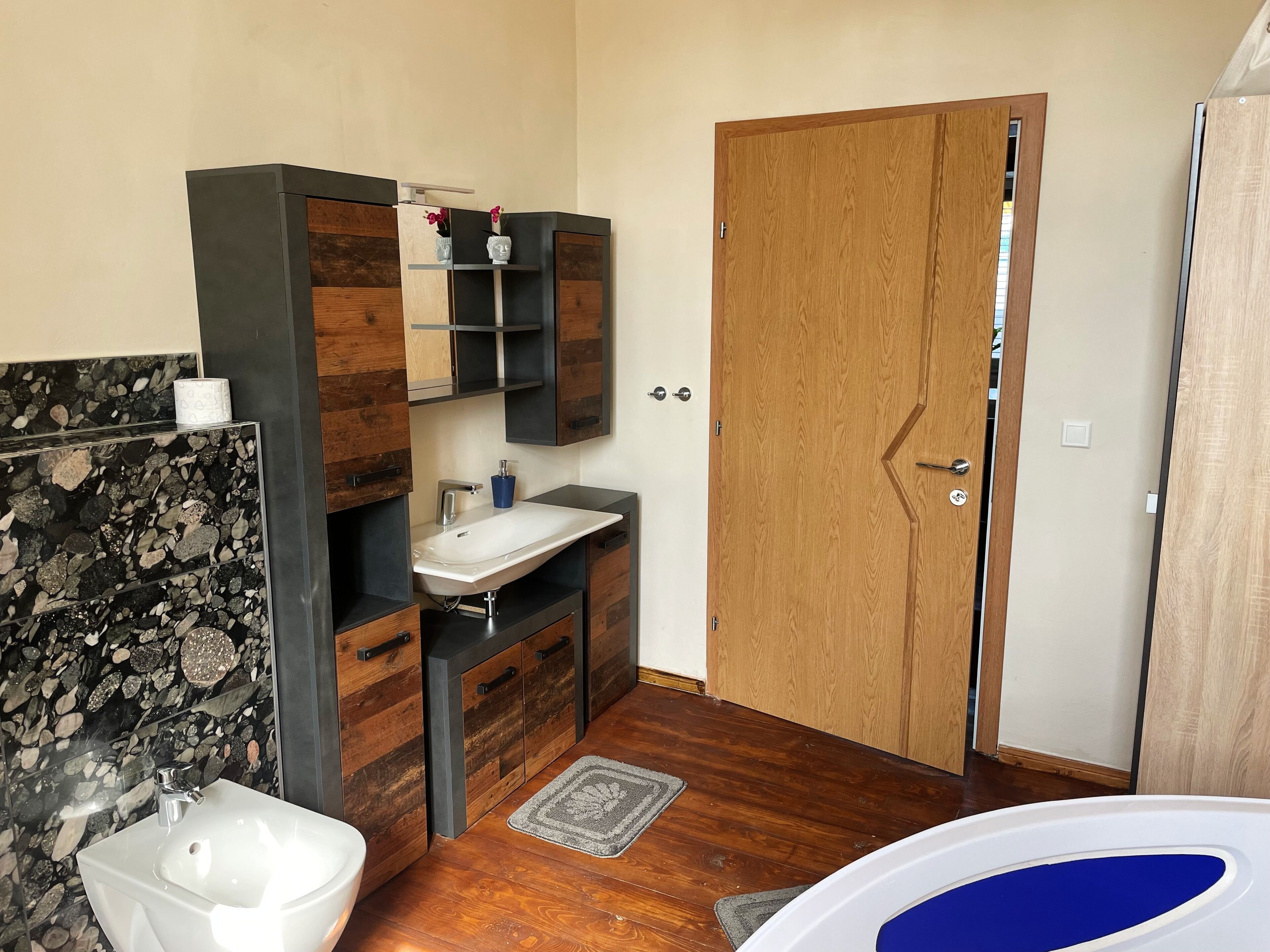 Duschwanne, Whirlpool, Haartrockner, Bidet