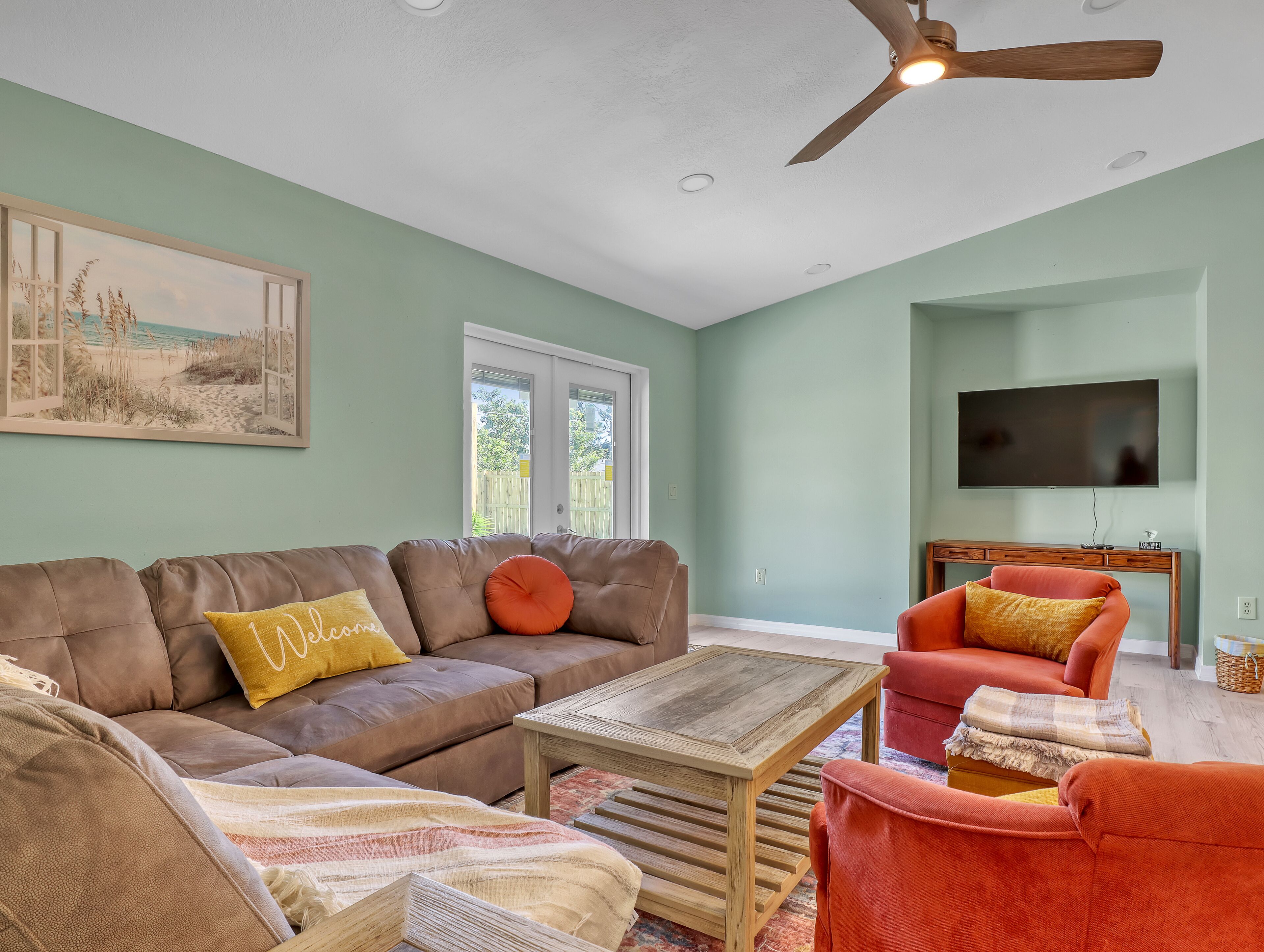 Spacious 4 bedroom, 2000 sq ft home with parking on premise.