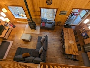 TV, fireplace, DVD player