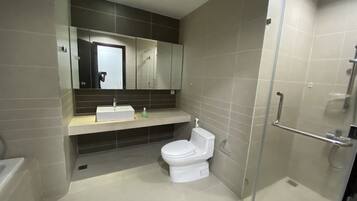 Combined shower/tub, bidet