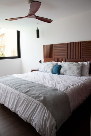 Egyptian cotton sheets, premium bedding, down comforters, pillowtop beds - Kiin Tulum (Tulum)