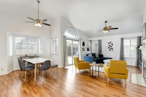 Vibrant home with gazebo