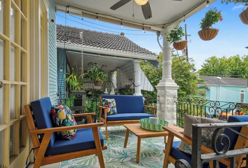 All patio furniture is brand new as of August 2022 and very comfortable.