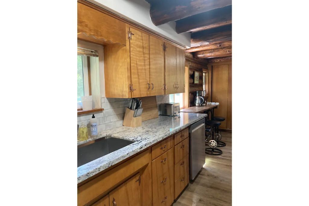 Restored log cabin in Ashford near Mt.Rainier