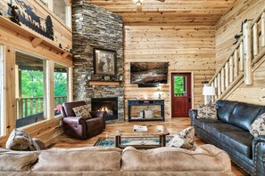 Smart TV, fireplace, video games, books
