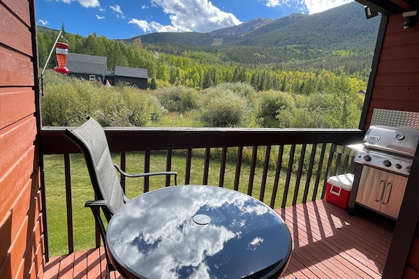 Balcony backs right up to Peak 1.  Recreational Bike Trail is within sight