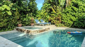 Outdoor pool, a heated pool