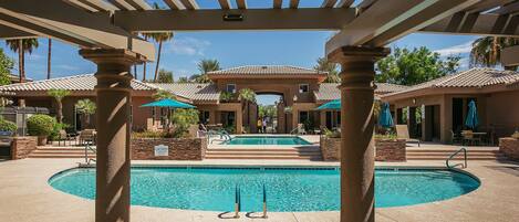 Outdoor pool, a heated pool