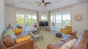 House, Multiple Beds, Ocean View | Living area | TV