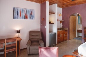 Living area - Beach Front Earth Suites #1 (Playa Guiones)