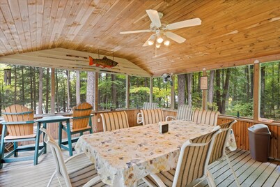 Adirondack Lakefront home with private dock