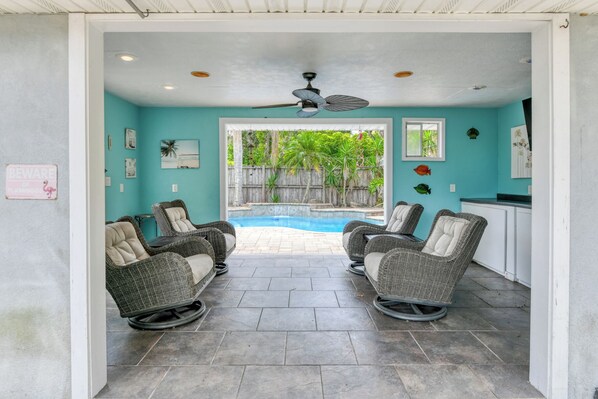 Outdoor pool, a heated pool