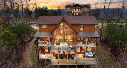 "Southern Falls" - Luxury 4BR Pool Cabin in The Summit at Bluff Mt!