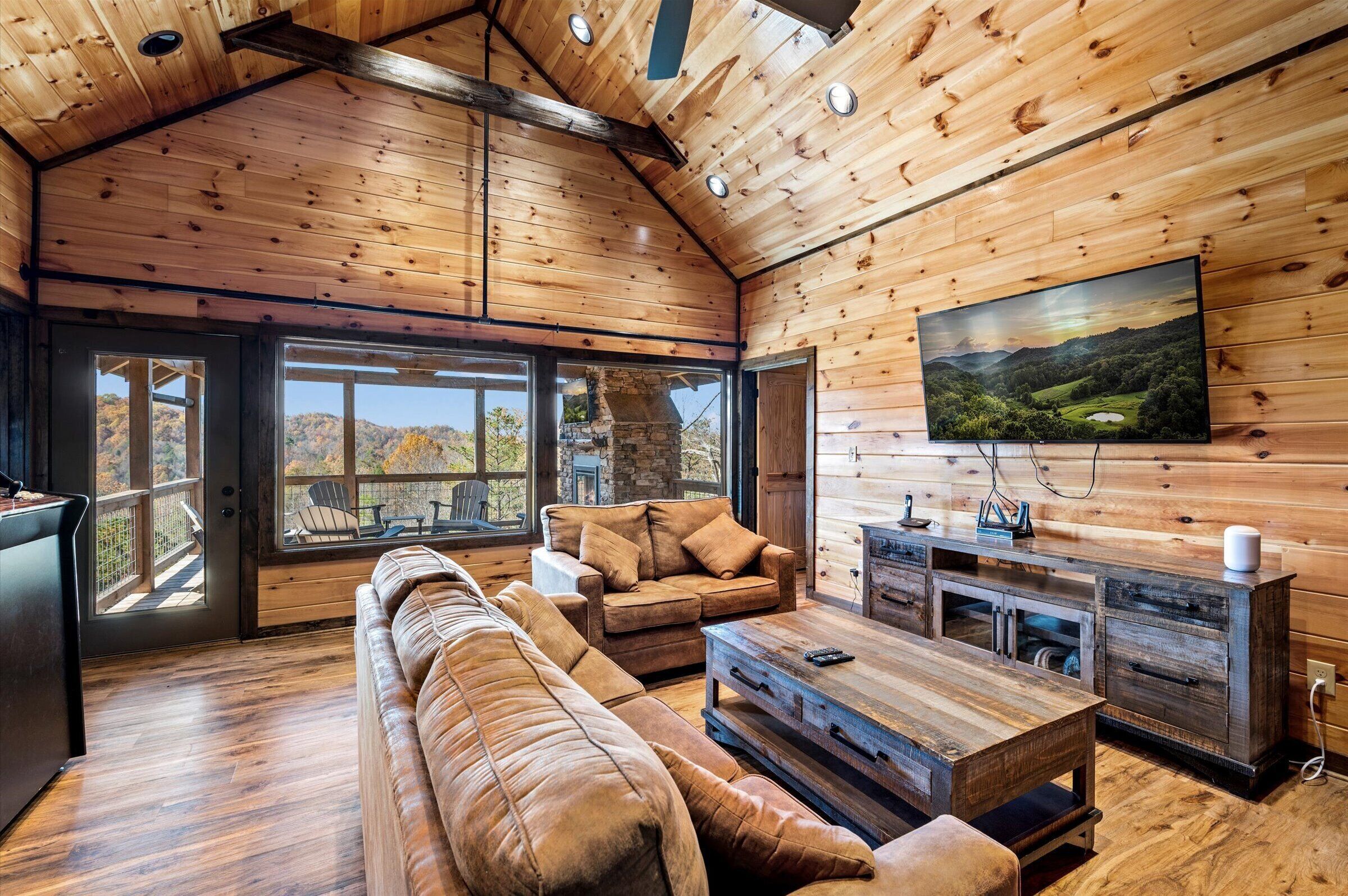 Smart TV, chimenea, videojuegos, reproductor de DVD