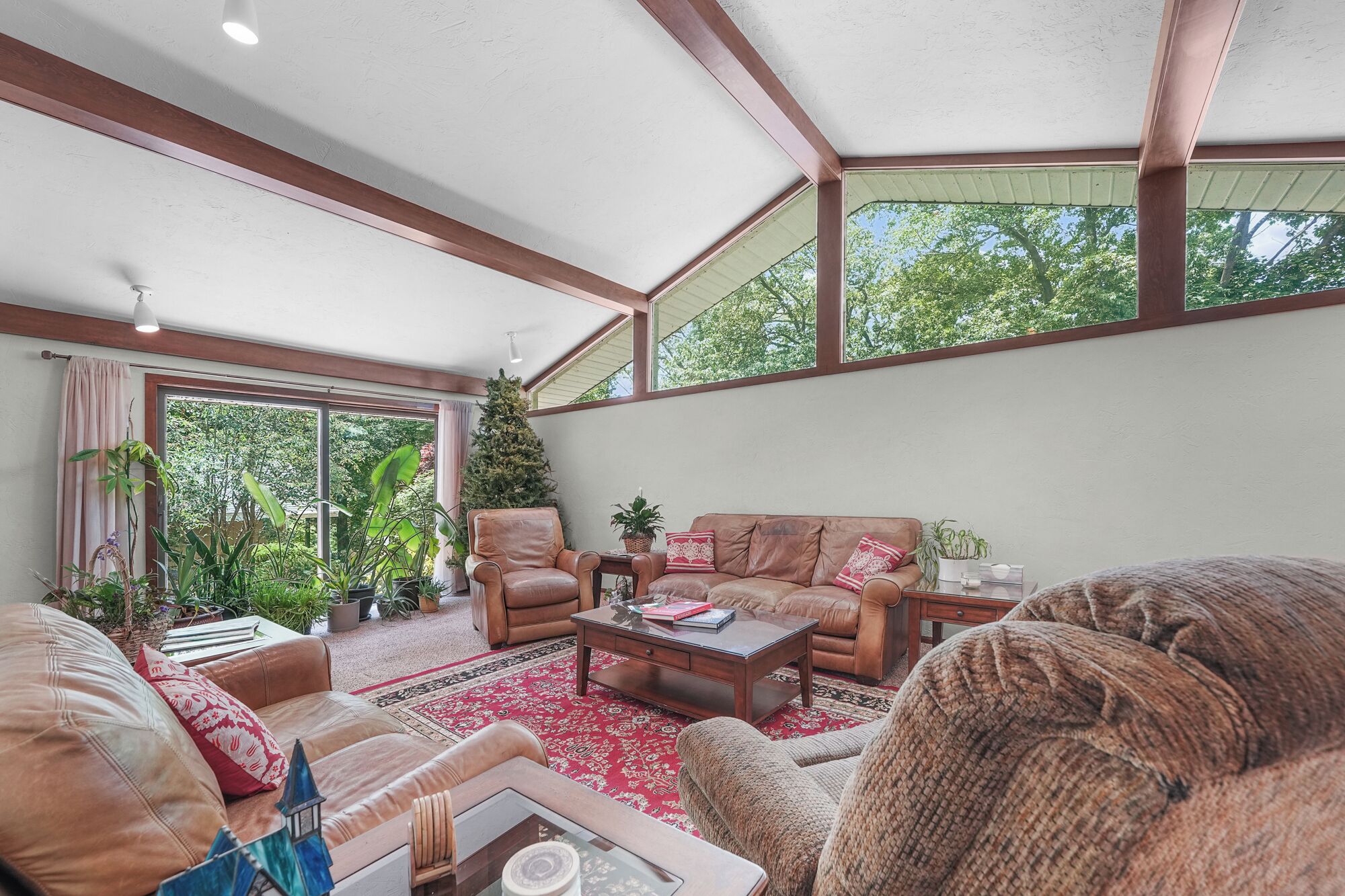 Smart TV, chimenea, tenis de mesa y libros 