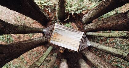 Forest oasis 3 min from beach + Hot Tub + Fire Pit