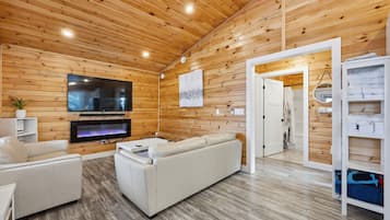 智能電視、壁爐、音響