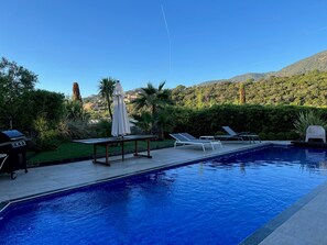 Outdoor pool, a heated pool
