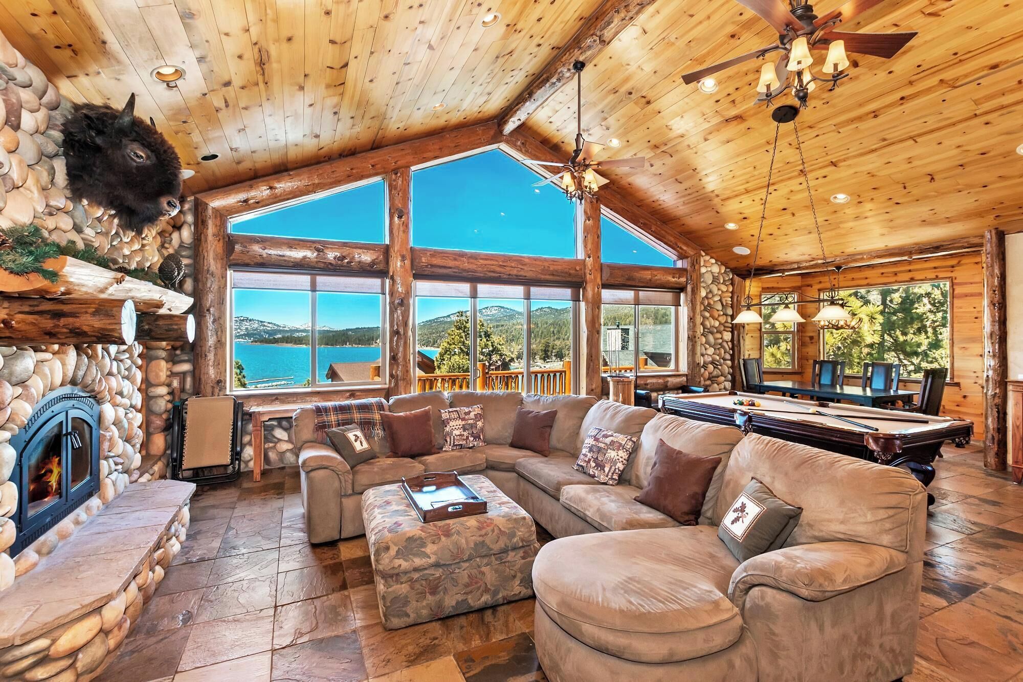 TV, fireplace, DVD player, ping pong