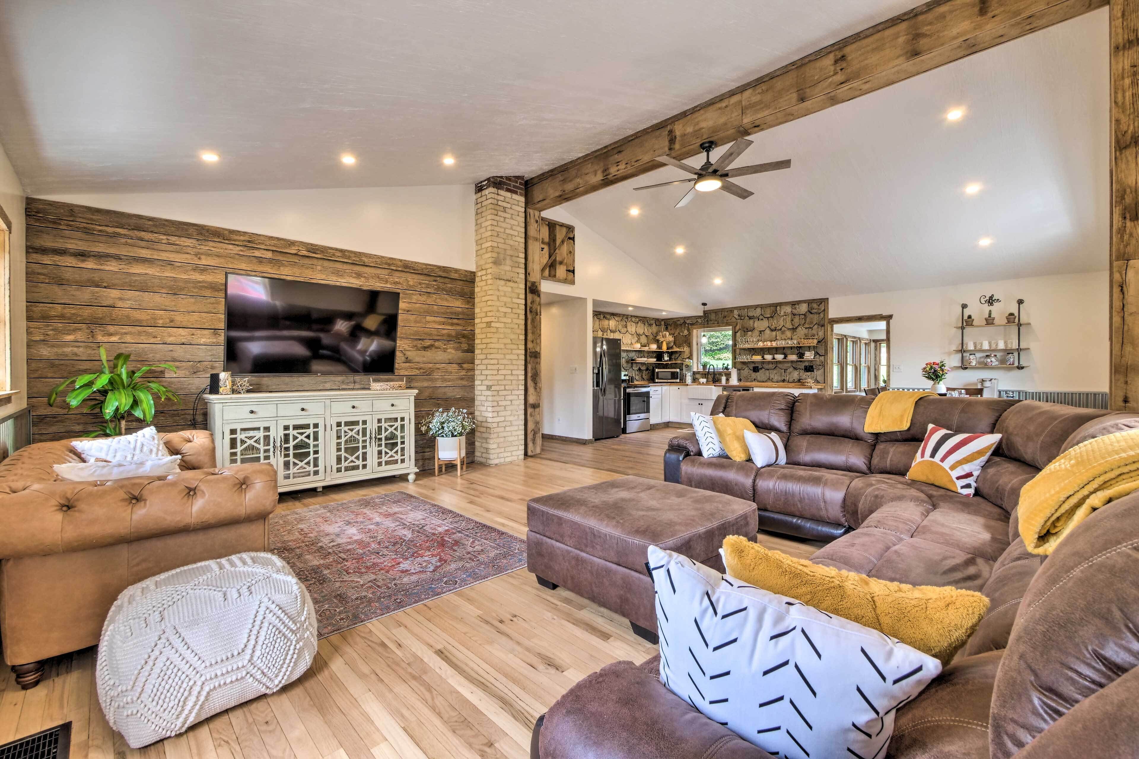 'Hidden Hollow' Family Home w/ Mod Interior!