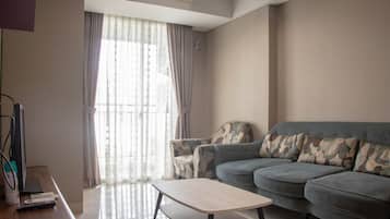 Apartemen, 2 kamar tidur | Area keluarga | TV