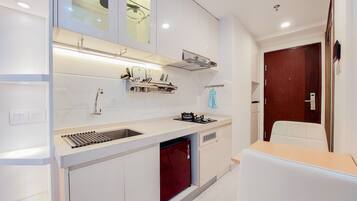 Apartemen, 1 kamar tidur | Dapur pribadi | Lemari es dan peralatan masak/sendok-piring