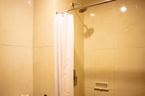 Departamento, 1 habitación | Baño | Regadera, amenidades de baño gratuitas, toallas 
