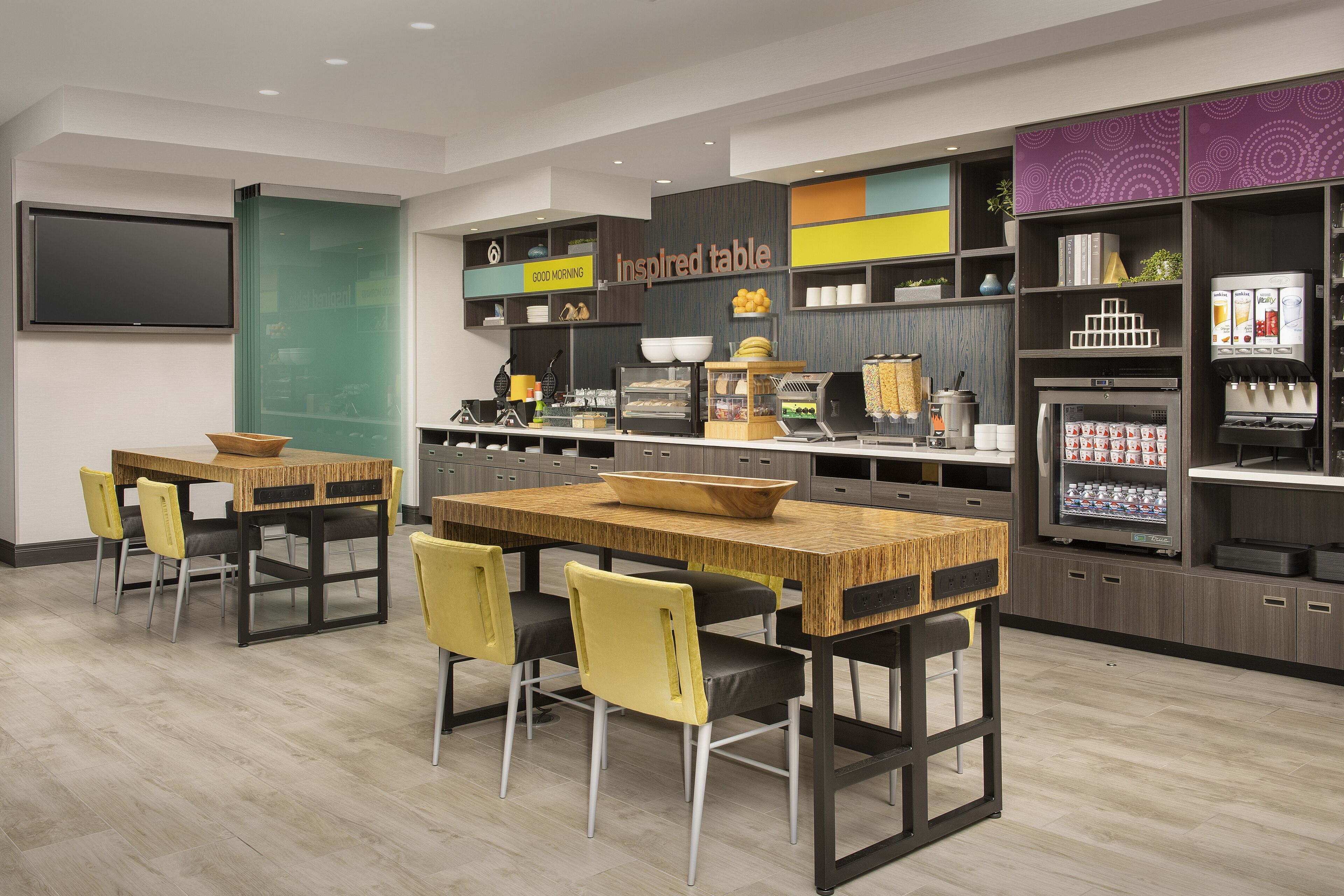 Free daily self-service breakfast 