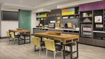 Free daily self-service breakfast