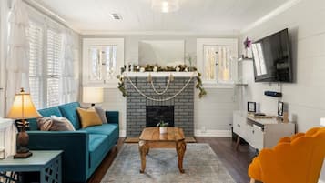 TV connectée, cheminée