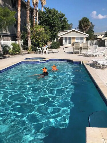 Beachfront with Pool overlooking the Gulf!