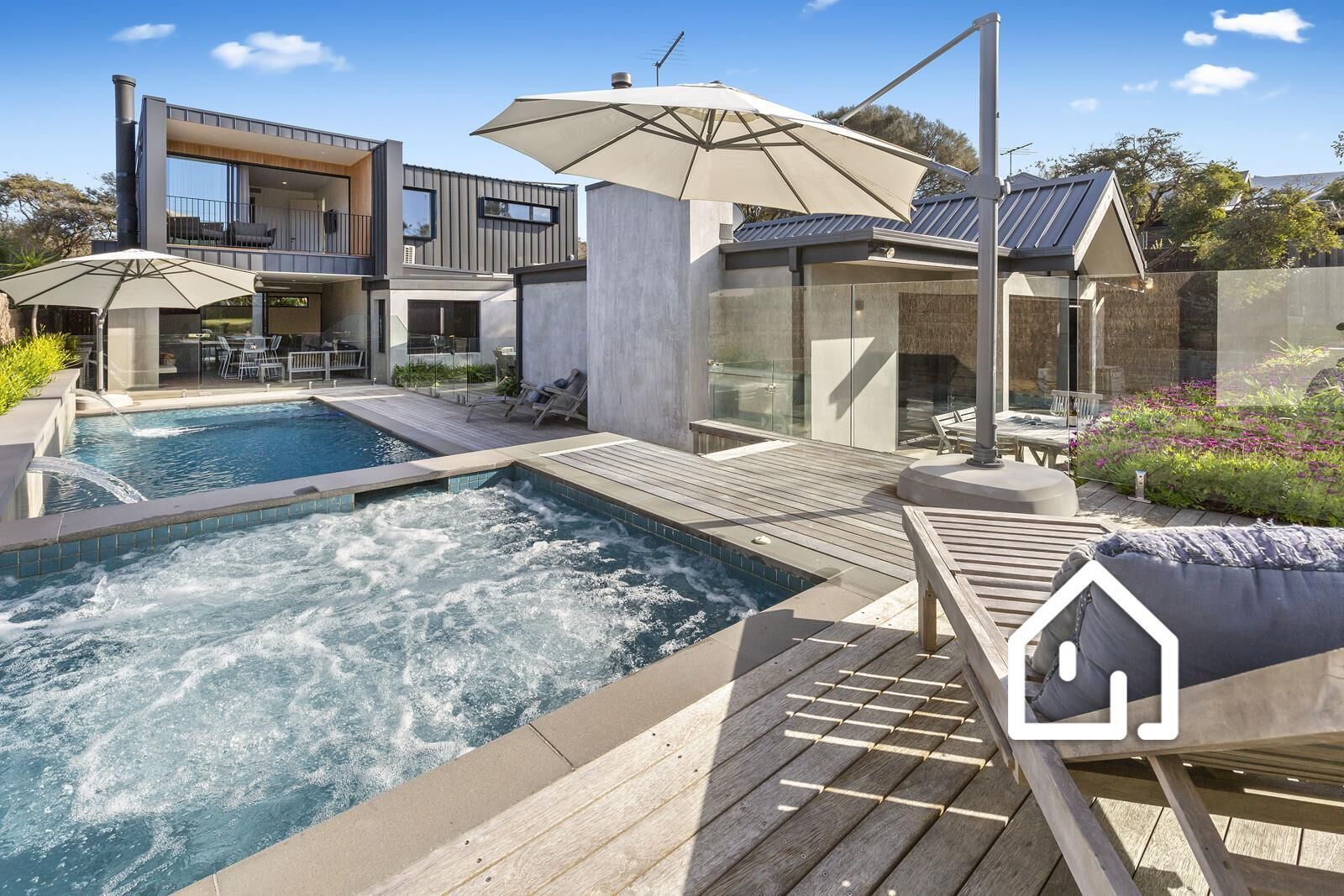 A heated pool
