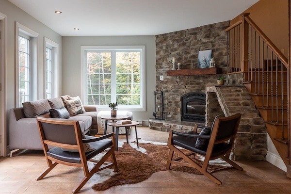 Come and relax by the fire and enjoy the view