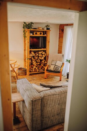 Televisión, chimenea