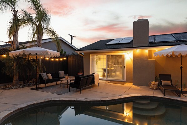 A heated pool