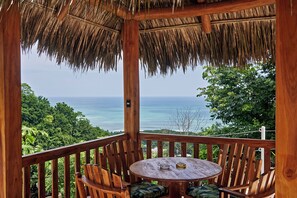 Outdoor dining - Private Ocean Villa on Hilltop in Central ST (Santa Teresa)