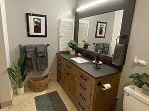 Bathtub, hair dryer