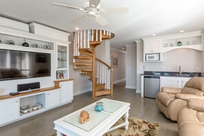 TV, DVD player, stereo