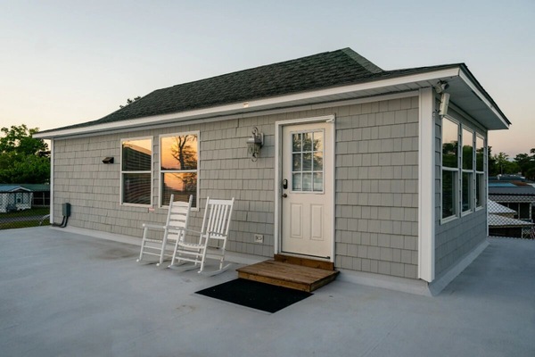 The Cottage is accessible via a staircase for maximum privacy & waterfront view