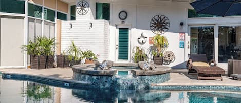 A heated pool
