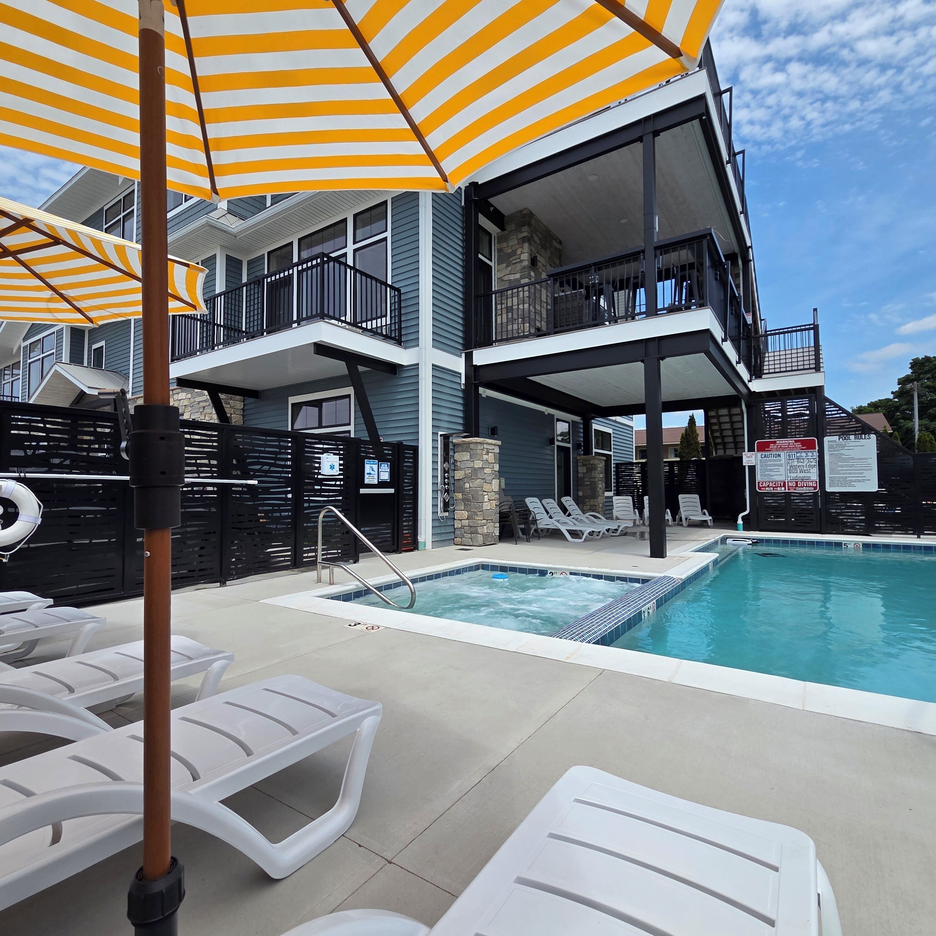 Outdoor pool, a heated pool