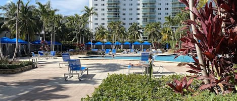 Outdoor pool, a heated pool