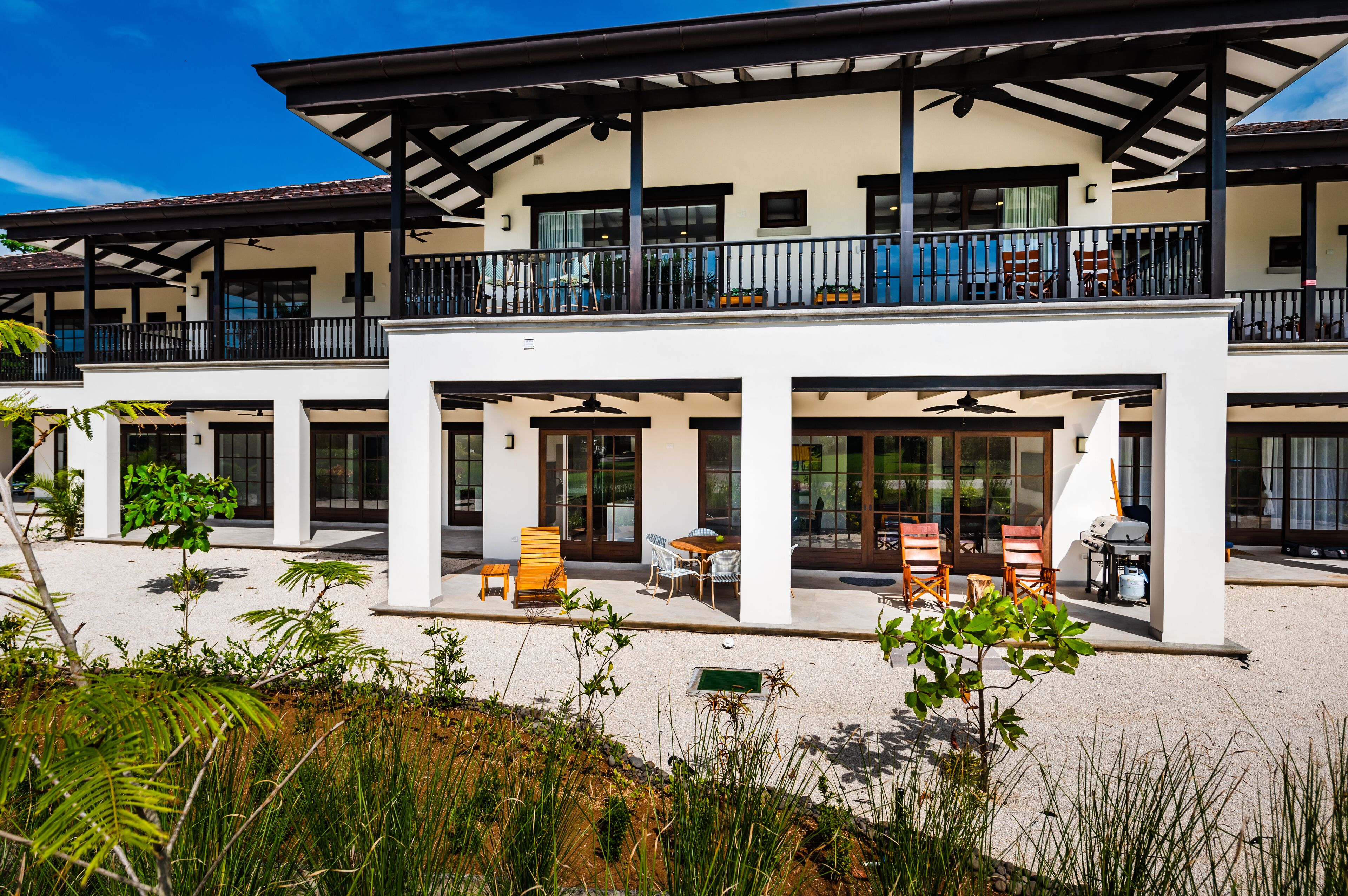 Ocean facing view back of Villa