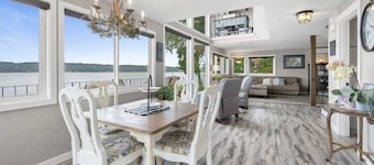 beachfront, private, water views from all rooms, high-end, 7mins to shops.