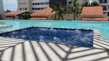 Outdoor pool, a heated pool