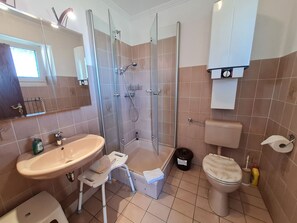 Shower, hair dryer