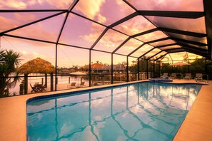 Outdoor pool, a heated pool