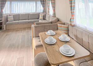 Interior - Caravan with one double and two twin. (Chapel St Leonards, Skegness)